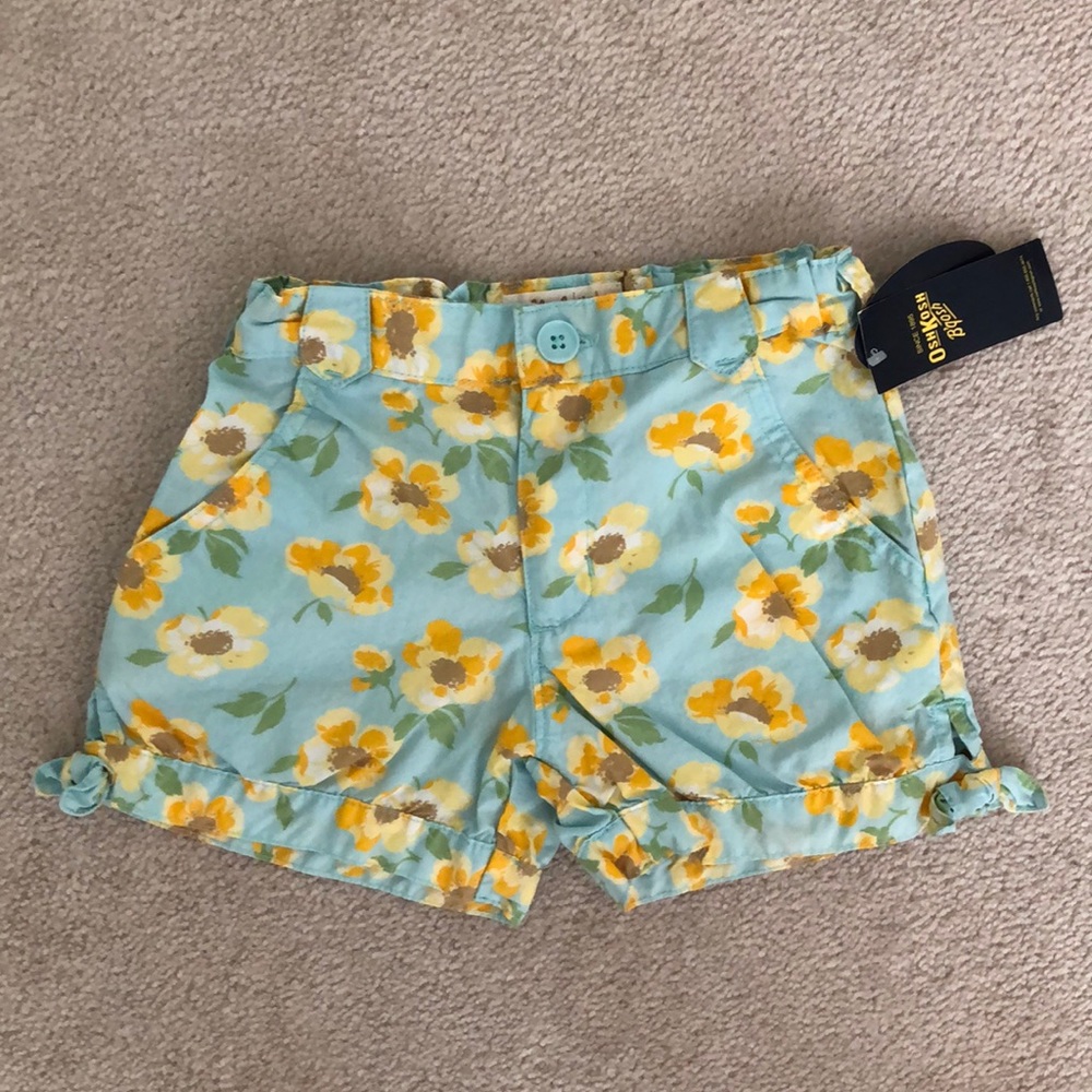 OshKosh B’gosh Flower Shorts (w/ Adjustable Waist)